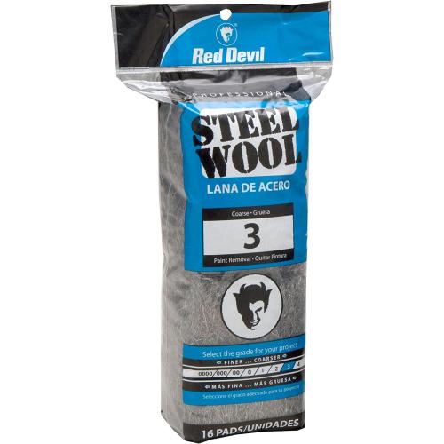 Steel Wool #3 Coarse Pads 16/Pack 0316