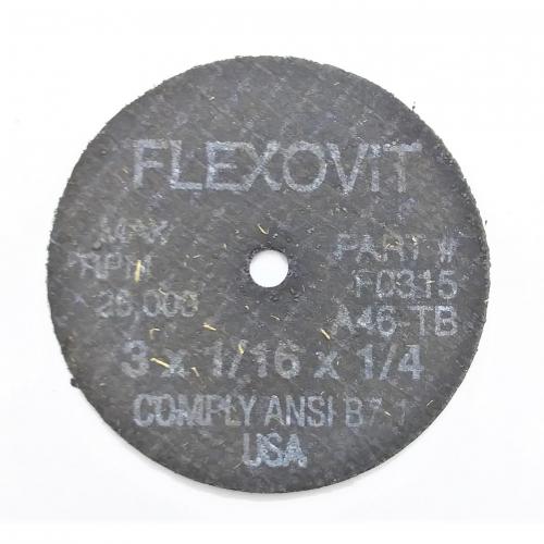 Flexovit 3in x 1/16in x 1/4in Cutoff Wheel F0315