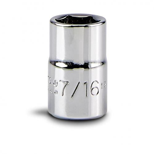 Proto 7/16in Shallow Socket 6-Point 3/8in Drive J5214H