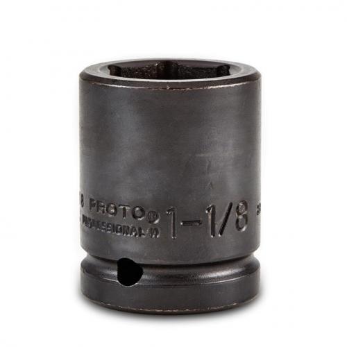 Proto 1-1/8in Shallow Impact Socket 6-Point 3/4in Drive J07518