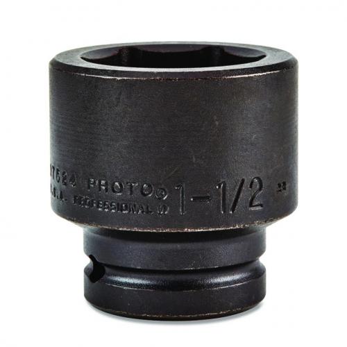 Proto 1-1/2in Shallow Impact Socket 6-Point 3/4in Drive J07524