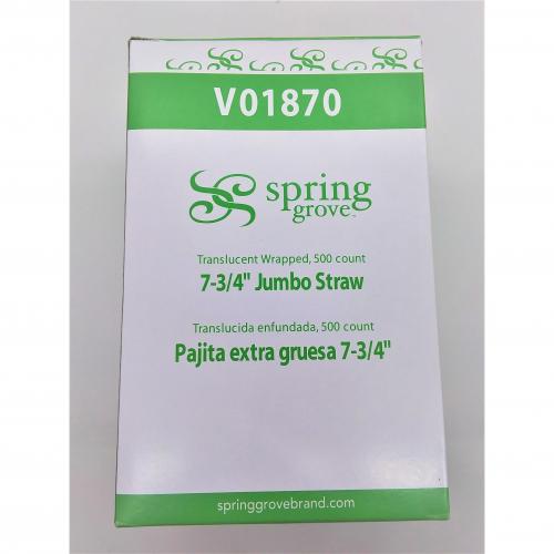Spring Grove 7.75in Paperwrap Polypro Straw V01870