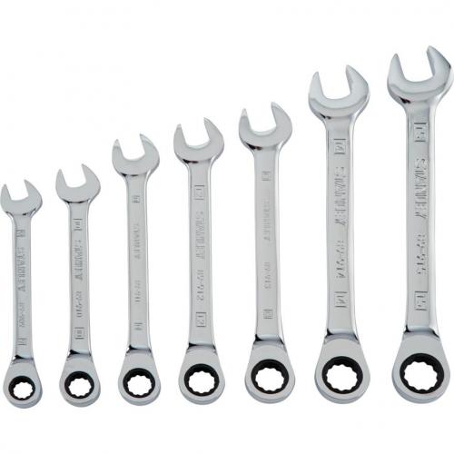 Stanley 7 Piece Metric Ratcheting Combination Wrench Set 12 Point 94-543W