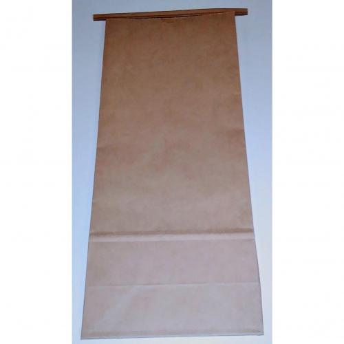 6in x 4-1/2in x 18in 5lb Plain Kraft Paper Coffee/Bakery Bag with Laminated Poly Liner and Tin Tie #390-LONGPLA  250/case
