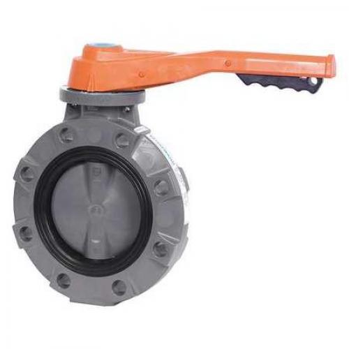 Hayward 8in Butterfly Valve with PVC Body  PVC Disc  EPDM Liner  EPDM Seals and Lever Operator BYV11080A0EL000