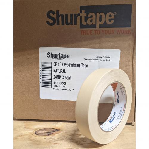 Shurtape CP 107 1in Masking Tape 24mm x 55M 36/Box 100653
