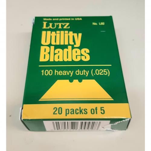 Lutz L92 Heavy Duty Utility Blades 100/Box