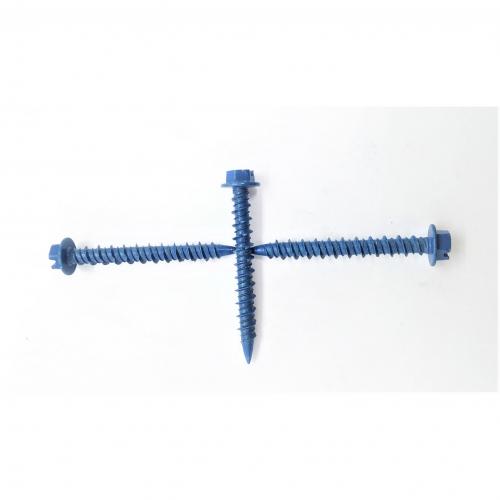 3/16in x 1-3/4in Hex Washer Head Blue Concrete Screw Tapking 660015 (Replaces Tapcon HC100) 