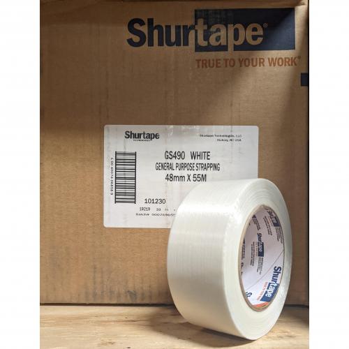 ShurTape GS 490 2in 48mm x 55m 60yd General Purpose Filiment Tape 101230