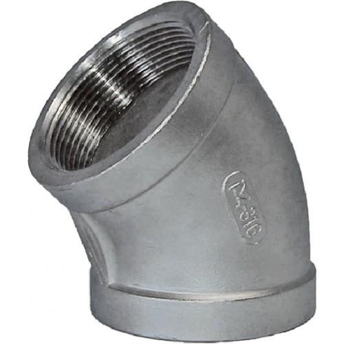 3/8in 316 SS 45 Elbow Threaded - Stainless Steel M602-06