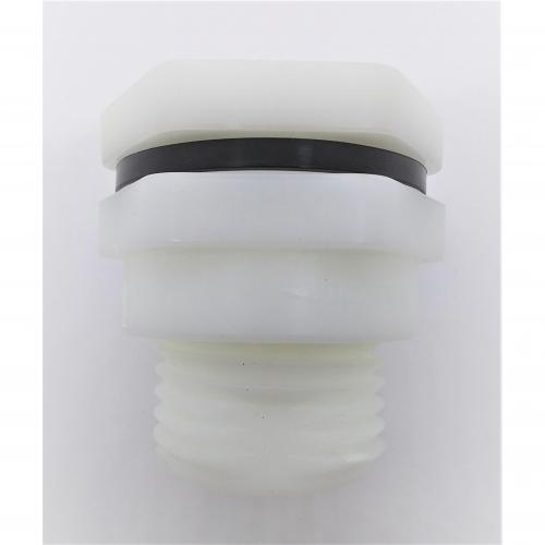 Hayward 1in PP Bulkhead Fitting with Threaded x Threaded End Connections and EPDM Gasket - Polypropylene BFAS3010TES