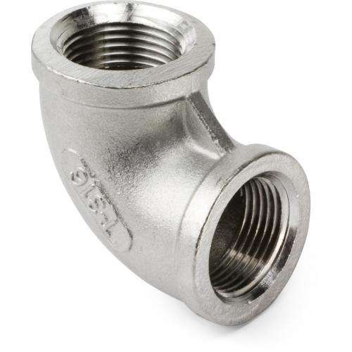 1/2in 316 SS 150lb Threaded 90 Elbow Domestic