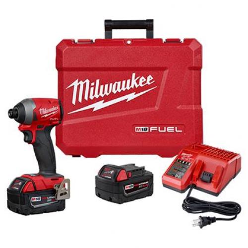 Milwaukee M18 Fuel 1/4in Hex Impact Extra Capacity Battery Kit 2853-22 N/A