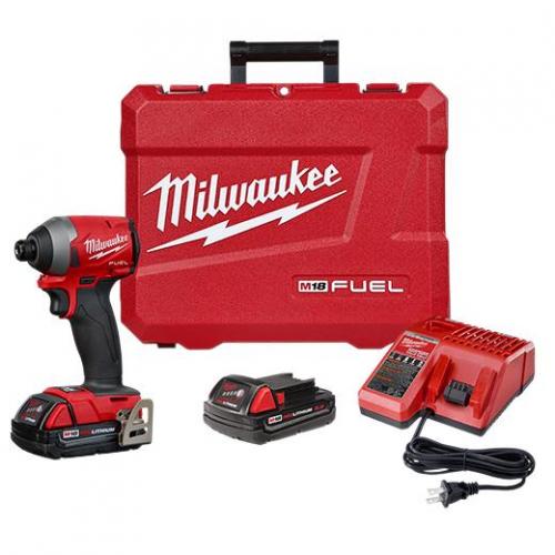 Milwuakee M18 Fuel 1/4in Hex Impact Driver Kit 2853-22CT N/A