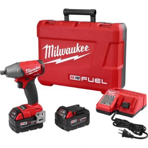 Milwaukee M18 Fuel 1/2in Impact Wrench XC 5.0AH Battery Kit 2855P-22 N/A