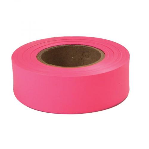 Milwaukee 1in x 200ft Pink Fluorescent Flagging Tape 77-003