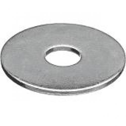 1/4in x 1in Plated Fender Washer Zinc Plated 100/Box