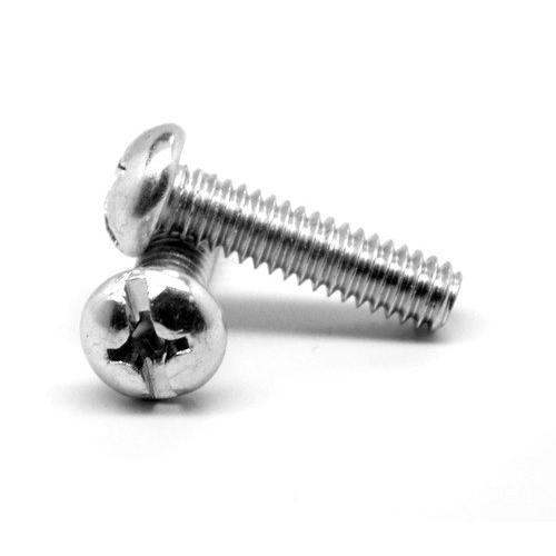 #10-24 x 1-1/2in Combo Phillips/Slotted Round Head Machine Screw Zinc Plated
