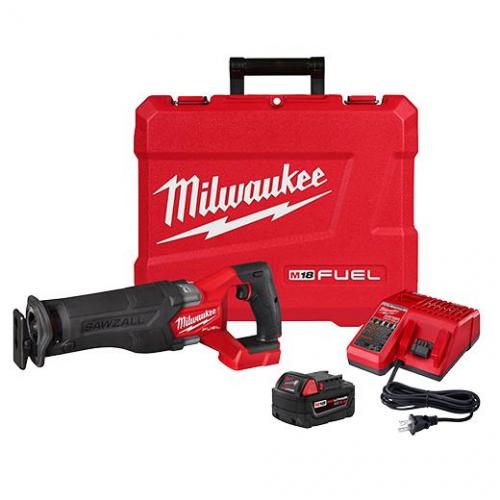 Milwaukee M18 Fuel Sawzall Reciprocating Saw Kit Contains; Case Tool  Charger and Battery 5.0ah 2821-21