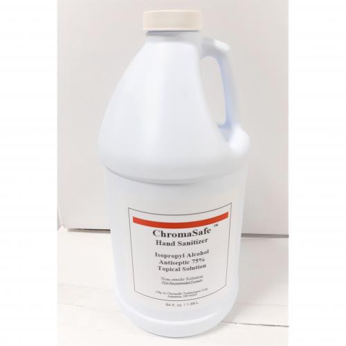 Chromasafe 1/2 Gallon/64oz Clear Liquid Hand Sanitizer Refills - 75 Percent Isopropyl Alcohol 99075390 - Individually Packaged