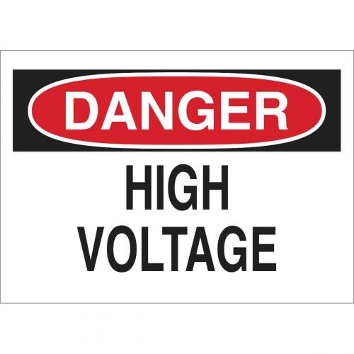 Brady 10in x 7in Danger High Voltage Sign 262-84876