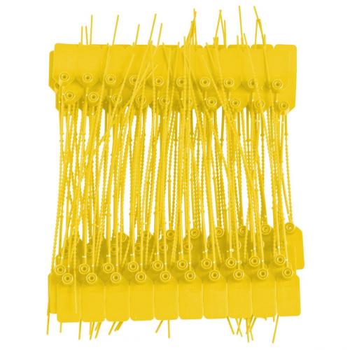 Brady 9in Plastic Pull-Tite Seals Yellow 100/Pack 262-95155