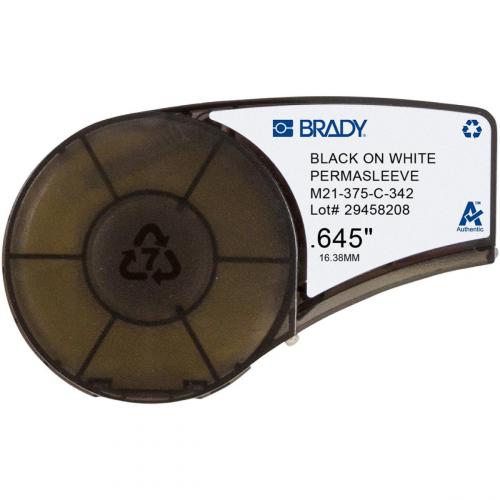 Brady BMP21 Plus Series Permasleeve 3/8in Diameter Heat-Shrink Tubing M21-375-C-342 Black/White 262-110926