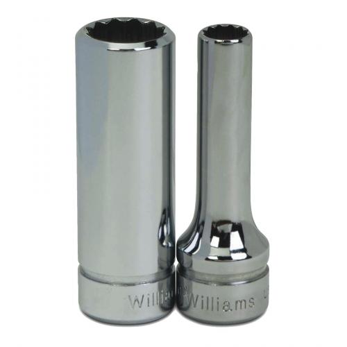 J.H. Williams 7/16in Deep Socket 12-Point 3/8in Drive JHWBD-1214