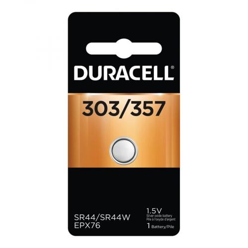 Duracell 303/357 Silver Oxide Button Battery 1ea/Pack 6 Pack/Box 243-D303/357PK *