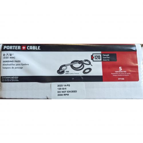 Porter Cable 8-7/8in Drywall Sander Pad 120 Grit 5/Pack 77125