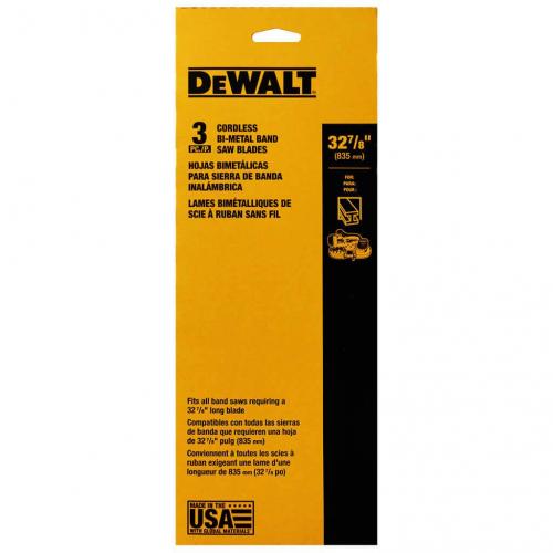 DeWalt Band Saw Blade 24TPI 32-7/8in x 0.02in Thickness 3/Pack DW3984C