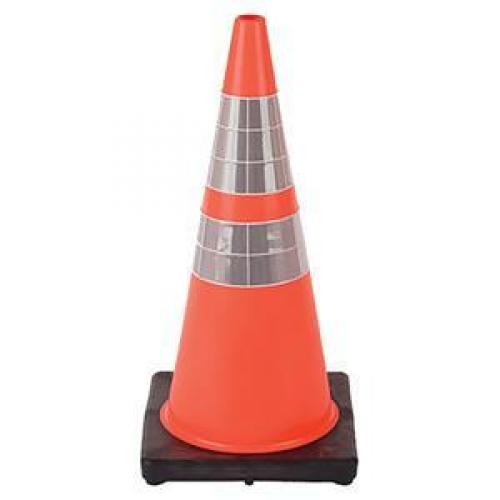DW Series Traffic Cone  28in with 4in & 6in Reflective Collars  7lb 0350010CSP