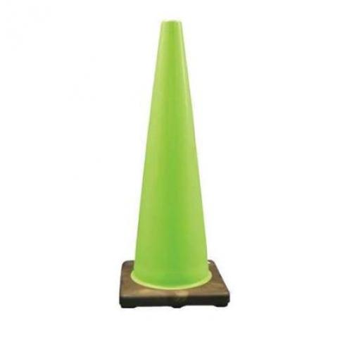 28in Traffic Cone Lime Green W/Black Base 7lb