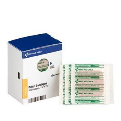 Patch Bandages, 1 1/2in x 1 1/2in, 10/Box FAE3000AC