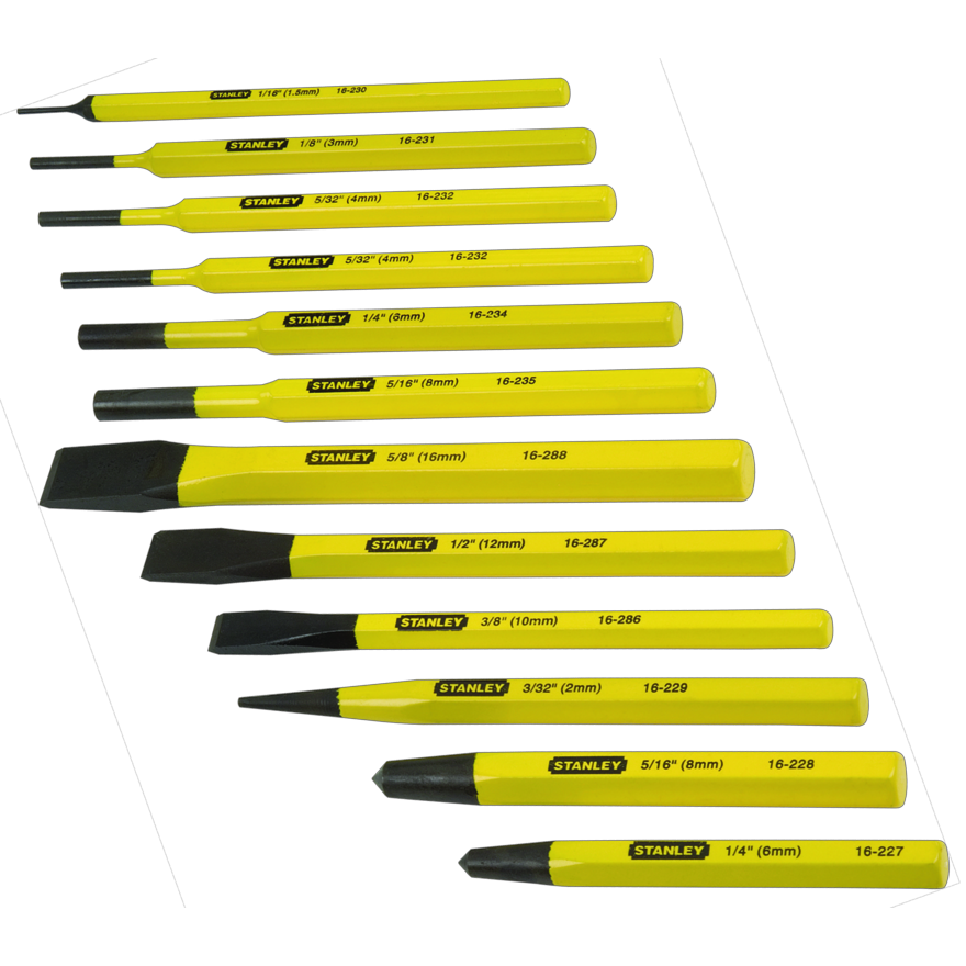 Stanley Punch and Chisel Set 12 Piece 16-299 A. Louis Supply