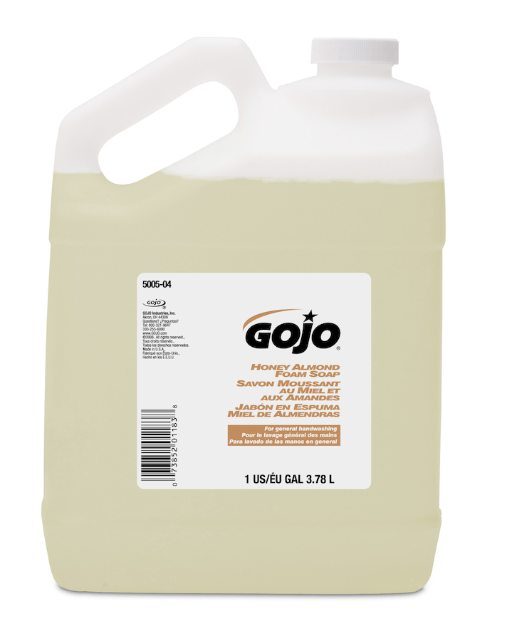 Gojo 5005-04 1 Gallon Honey Almond Scent Foam Soap - Bulk Refill 4  Gallons/Case - Sold by the Gallon - A. Louis Supply