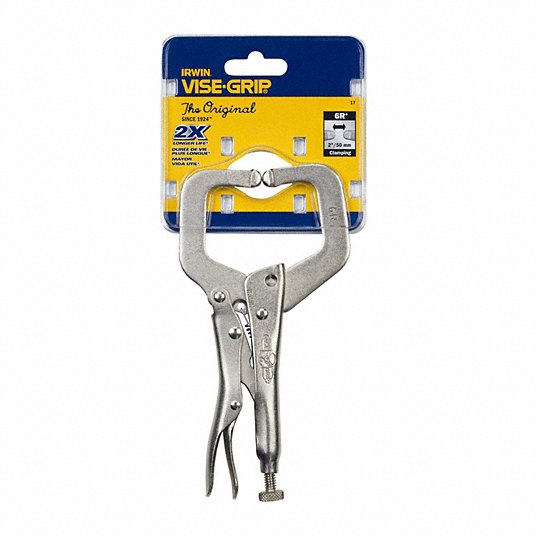 Irwin 17 Vise-Grip 6R 6in Locking C-Clamp with Regular Tips 2-1/8in Jaw  Capacity 586-6R - A. Louis Supply