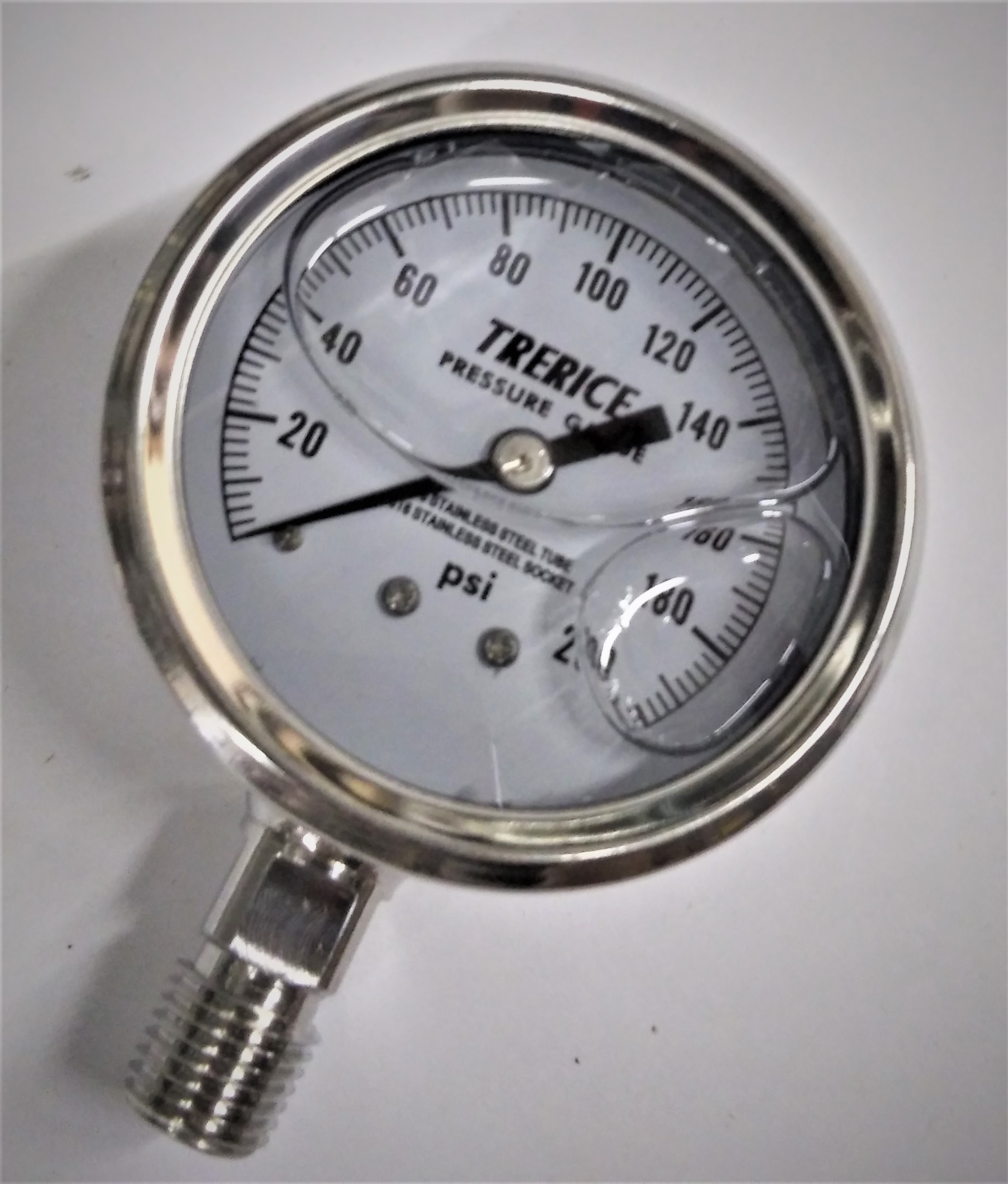 Trerice 0 - 200psi 2-1/2in Liquid Filled Gauge with 1/4in Lower Mount Stainless  Steel Case and Stainless Steel Internals D83LFSS2502LA200 (Replaces  D83LFSS2502LA130) - A. Louis Supply
