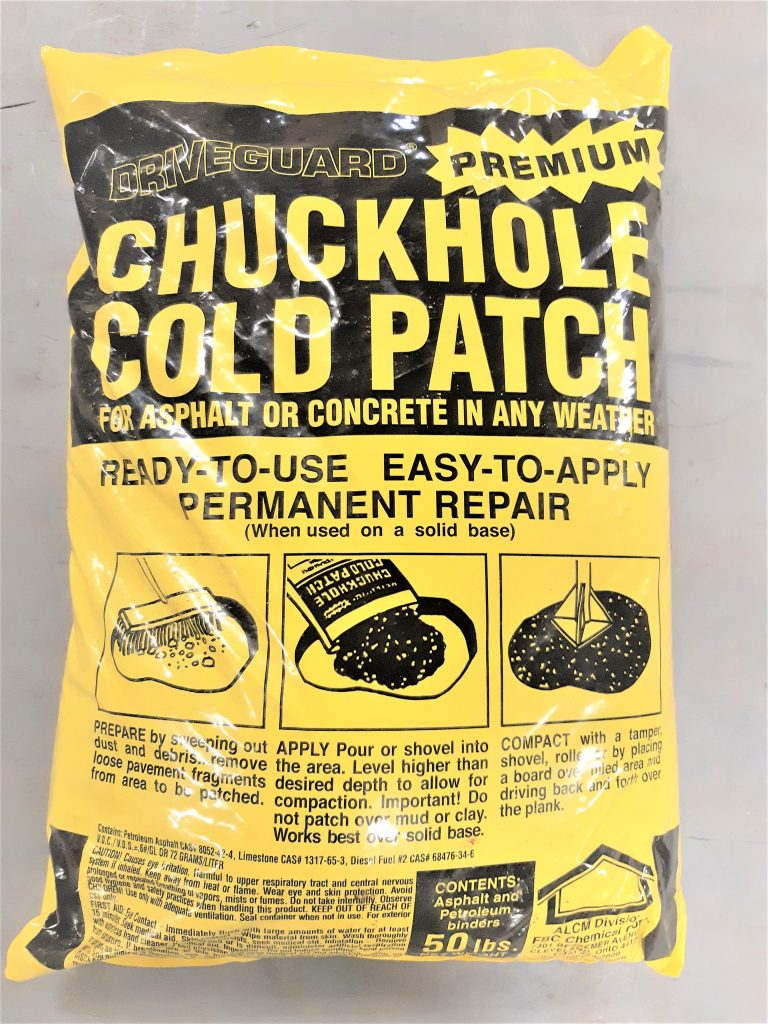 Premium Chuckhole Cold Patch for Asphalt or Concrete - 50lbs
